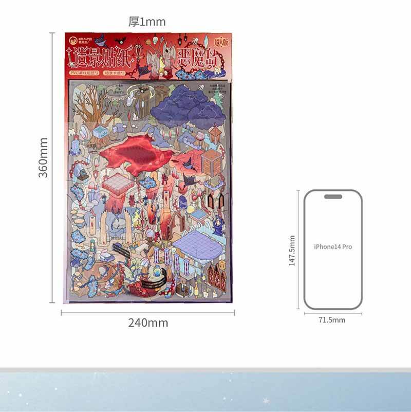 Angel and Demon DIY 3D Sticker 2 Cute Miniature Scenes(xL)