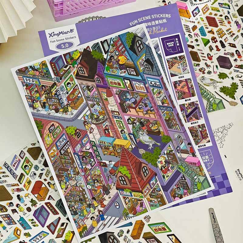 Arcane Study DIY 3D Sticker 2 Cute Miniature Scenes(L)