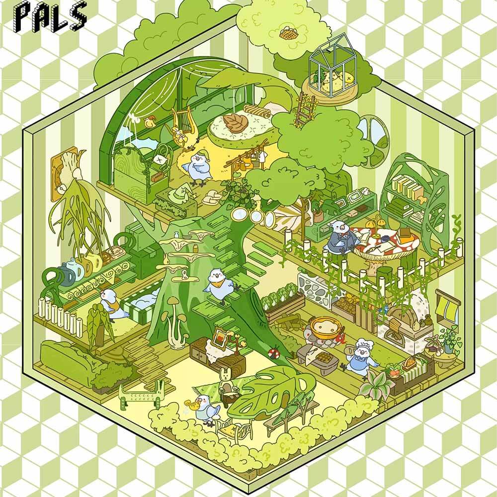 Fantasy Land DIY 3D Scene Stickers 4 Cute Miniature Scenes(S)