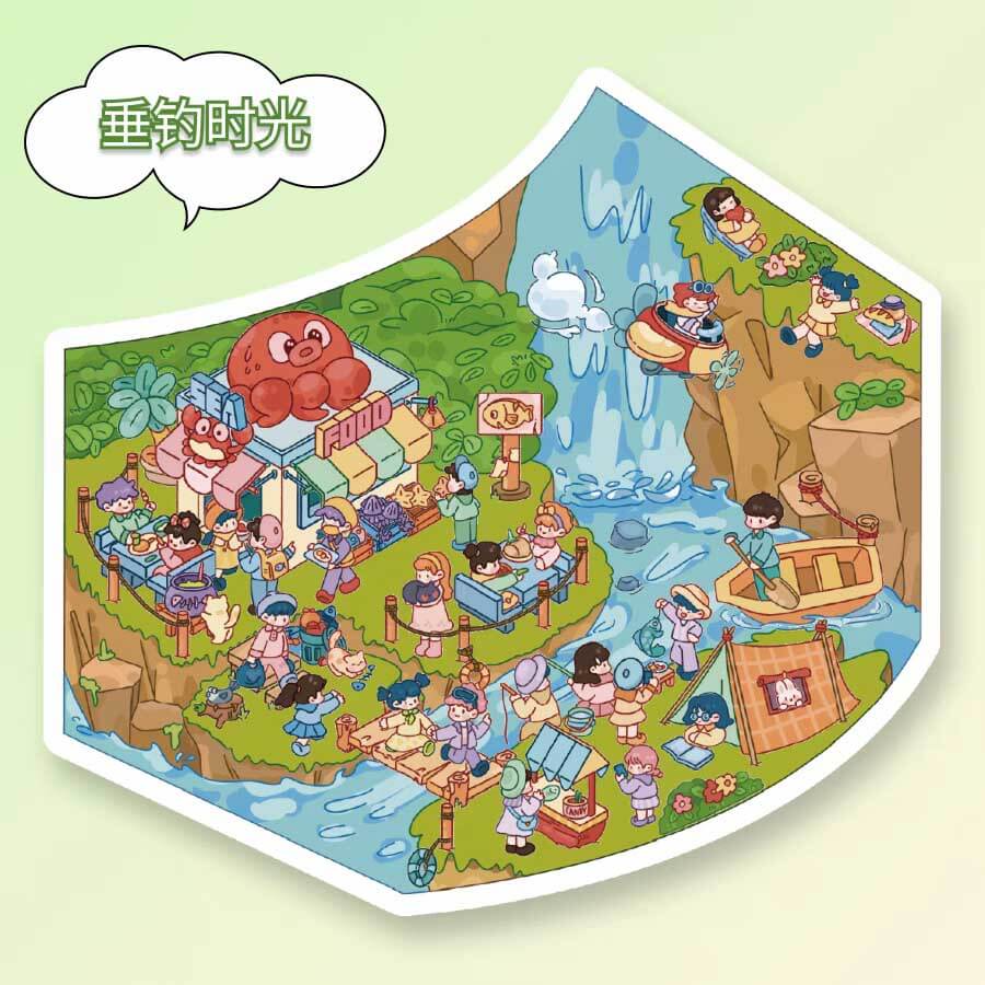 Sweet Farm DIY 3D Scene Stickers - 4 Cute Miniature Scenes