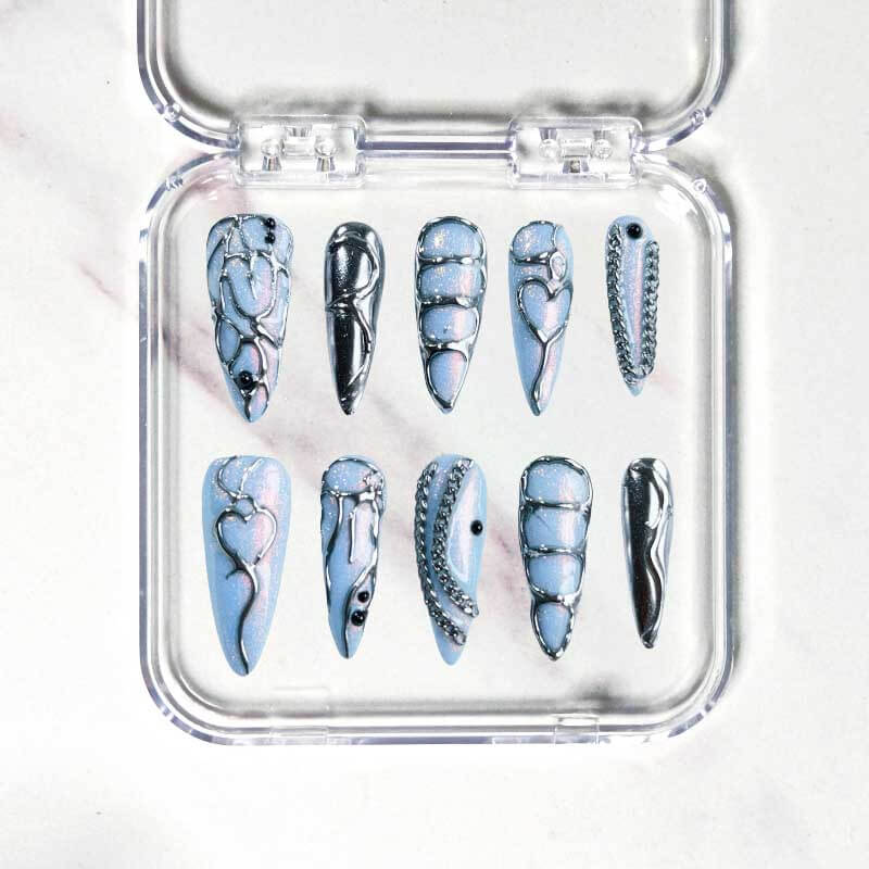 Art Garden Press On Nails Metal Galaxy