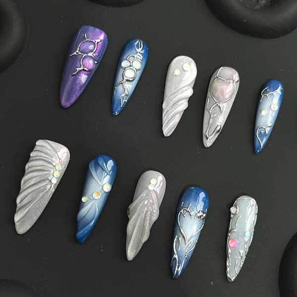 Art Garden Press On Nails Milky Way Wave