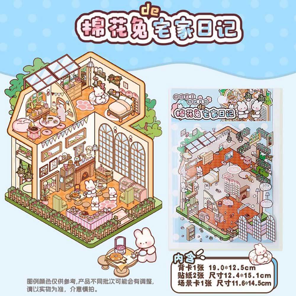 Autocollants de scène 3D DIY Cute Store 2.0 : 4 scènes miniatures mignonnes