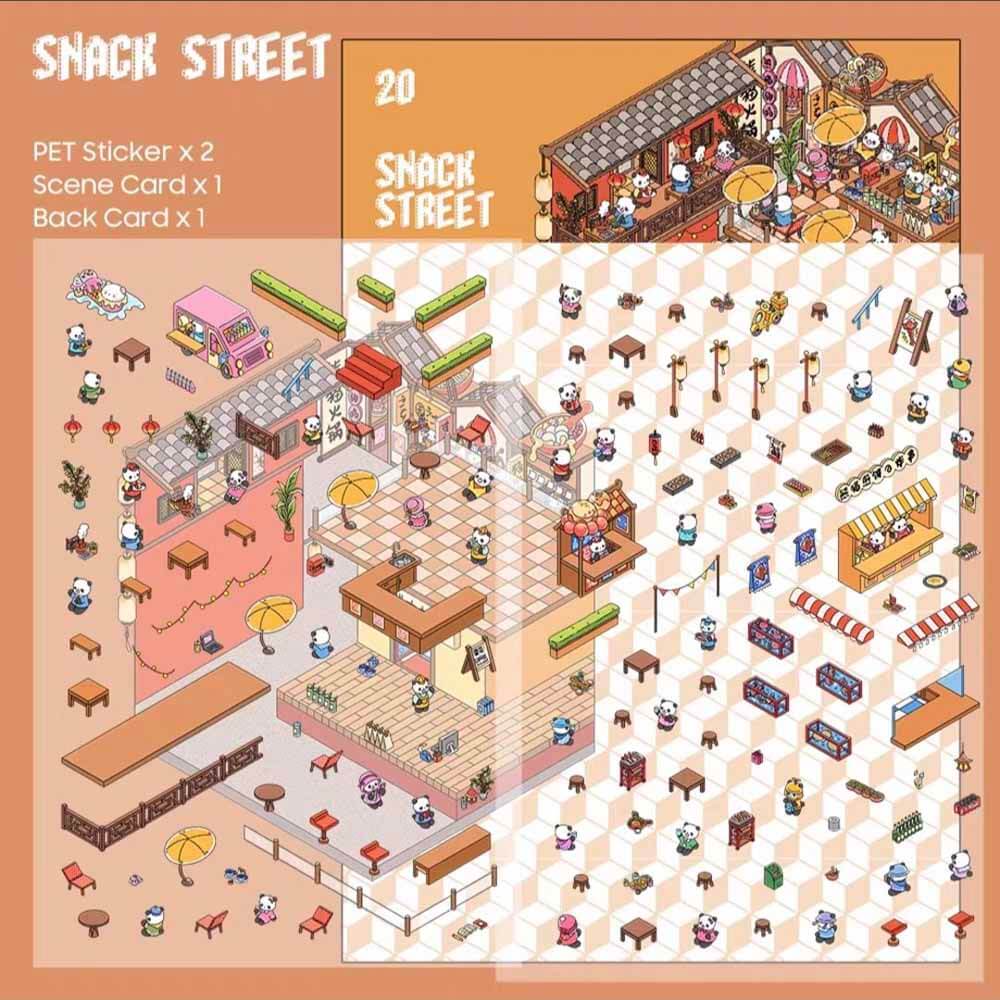 Autocollants de scènes de collection Carnaval - 4 scènes miniatures mignonnes