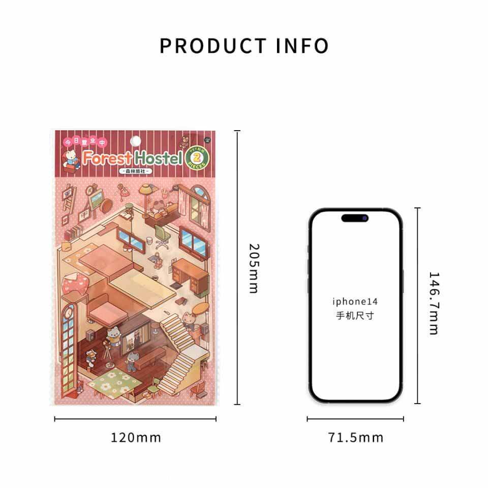 Street Corner Park DIY 3D Scene Stickers 4 Cute Miniature Scenes(S)