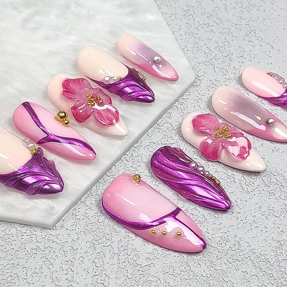 Art Garden Press On Nails Purple Night Dream 30