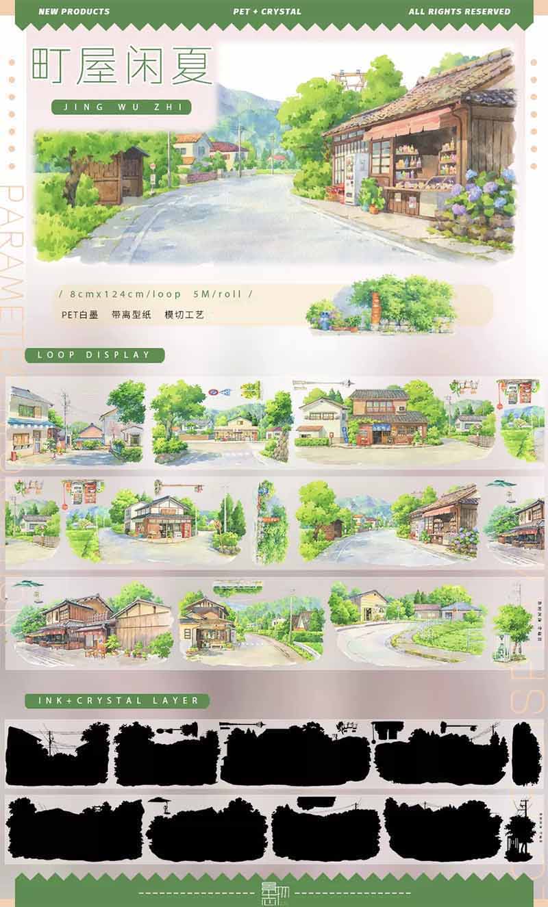 European Spring Garden PET Journal Collage Sticker