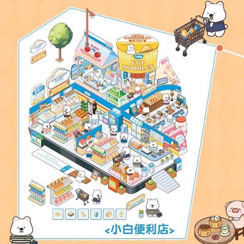Delicious Restaurant DIY 3D Scene Stickers - 4 Cute Miniature Scenes