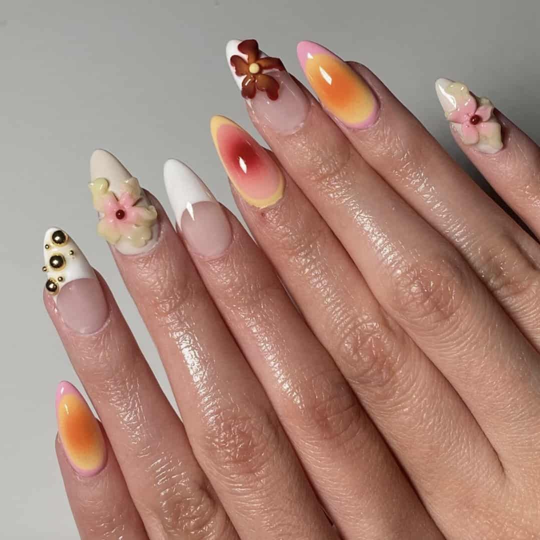 almond press on nails