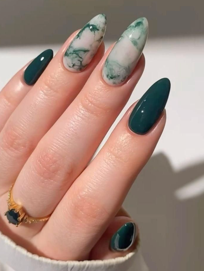 green nail designs