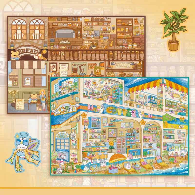 Old Dream Lane DIY 3D Scene Stickers 2 Cute Scenes(L)