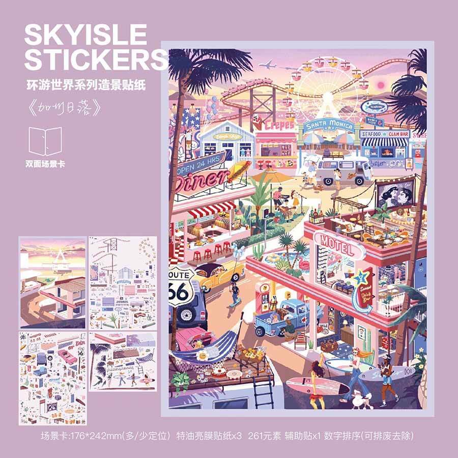 World Escape DIY 3D Scene Stickers 4 Cute Miniature Scenes(L)