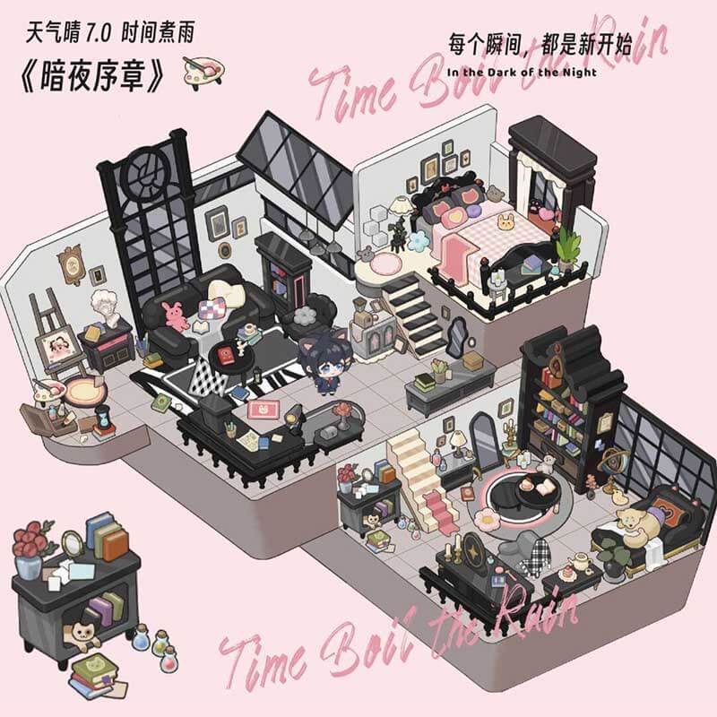 Twilight Reverie DIY 3D Scene Stickers  Cute Miniature Scenes