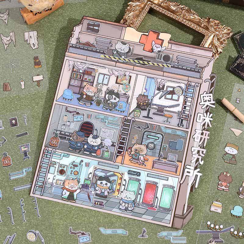 The Curious Society DIY 3D Scene Stickers 4 Cute Miniature Scenes(M)