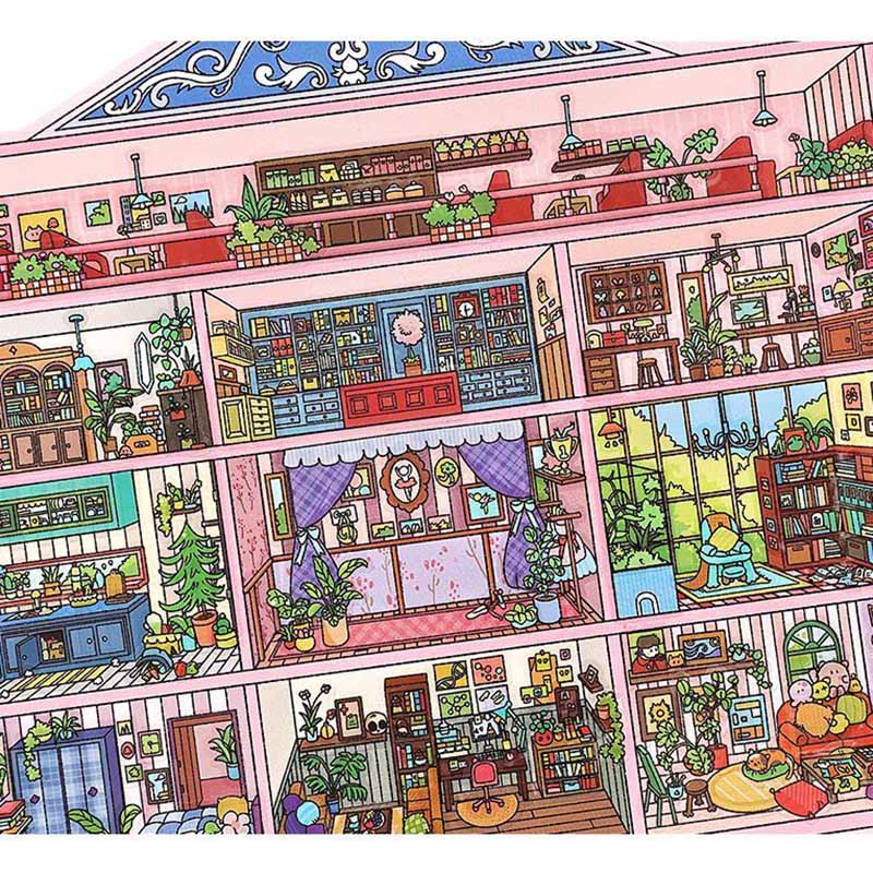 Stylish Apartment DIY 3D Scene Stickers 2 Cute Miniature Scenes (L)