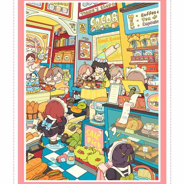 Artisan Street DIY 3D Scene Stickers 4 Cute Scenes(L)