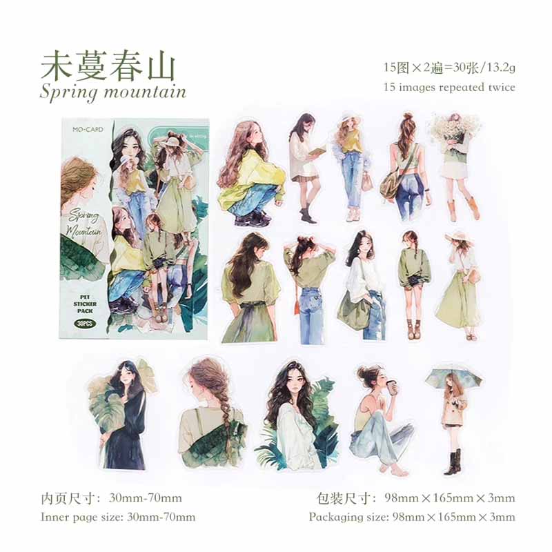 Moyu Happy Girls Diary Collage Sticker Pack