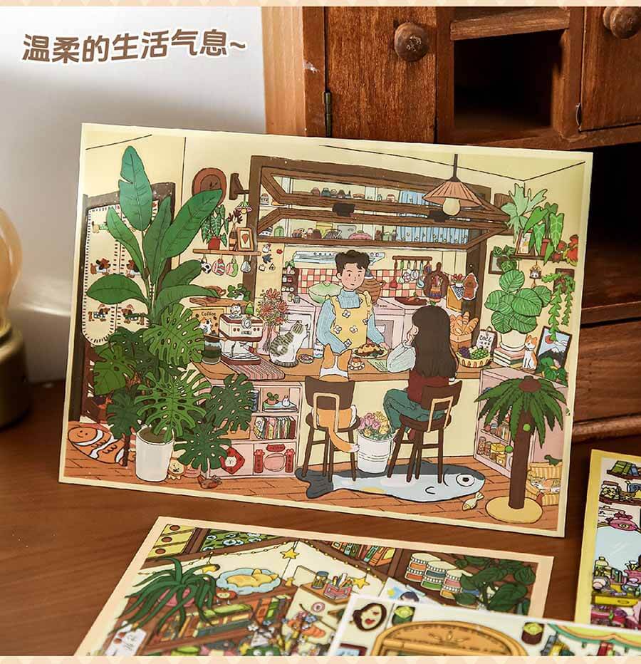 Gentle Day DIY 3D Scene Stickers 4 Cute Scenes(M)