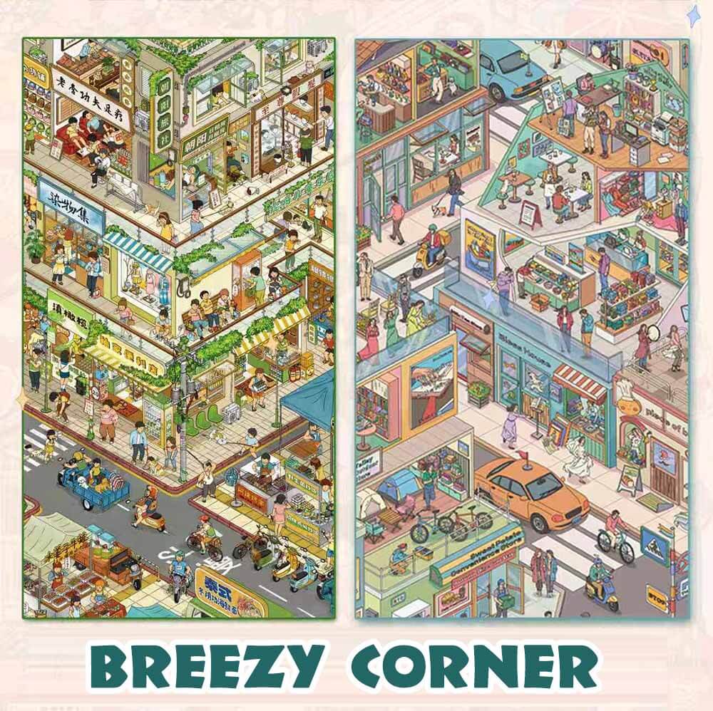 Breezy Corner DIY 3D Scene Stickers 2 Cute Scenes(L)