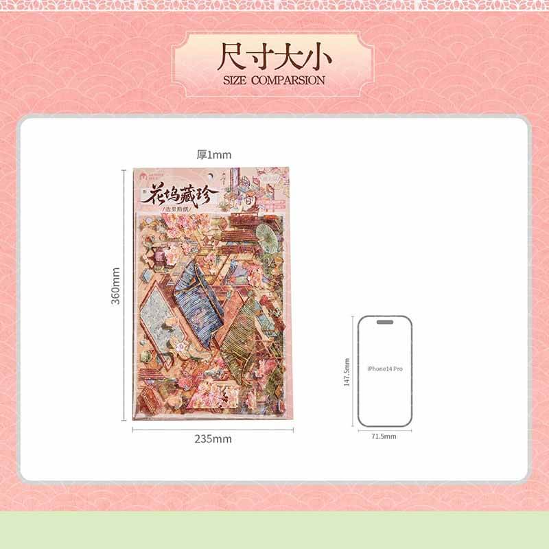 Oriental Grace DIY 3D Scene Stickers With Guide Lines(XL)