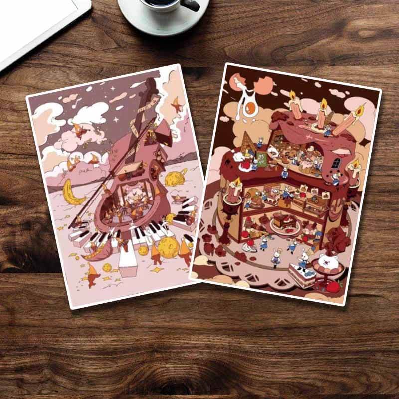 Fantasy Bliss DIY 3D Scene Stickers 4 Cute Miniature Scenes