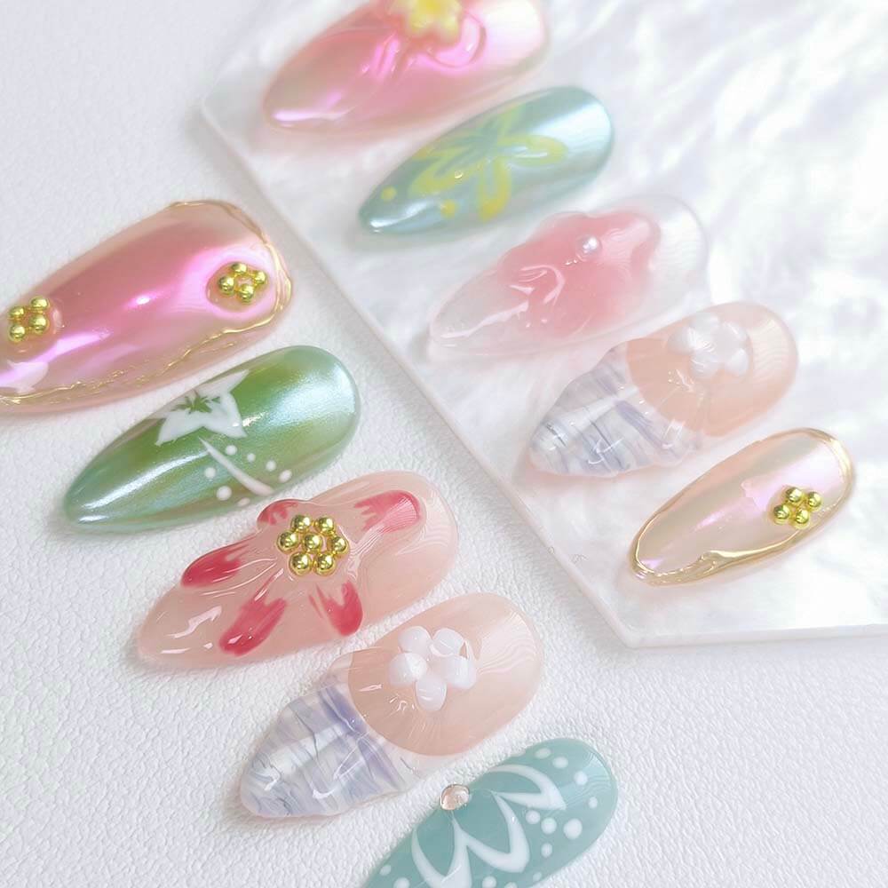 Beauty Art Garden Press On Nails Aurora Tides 139