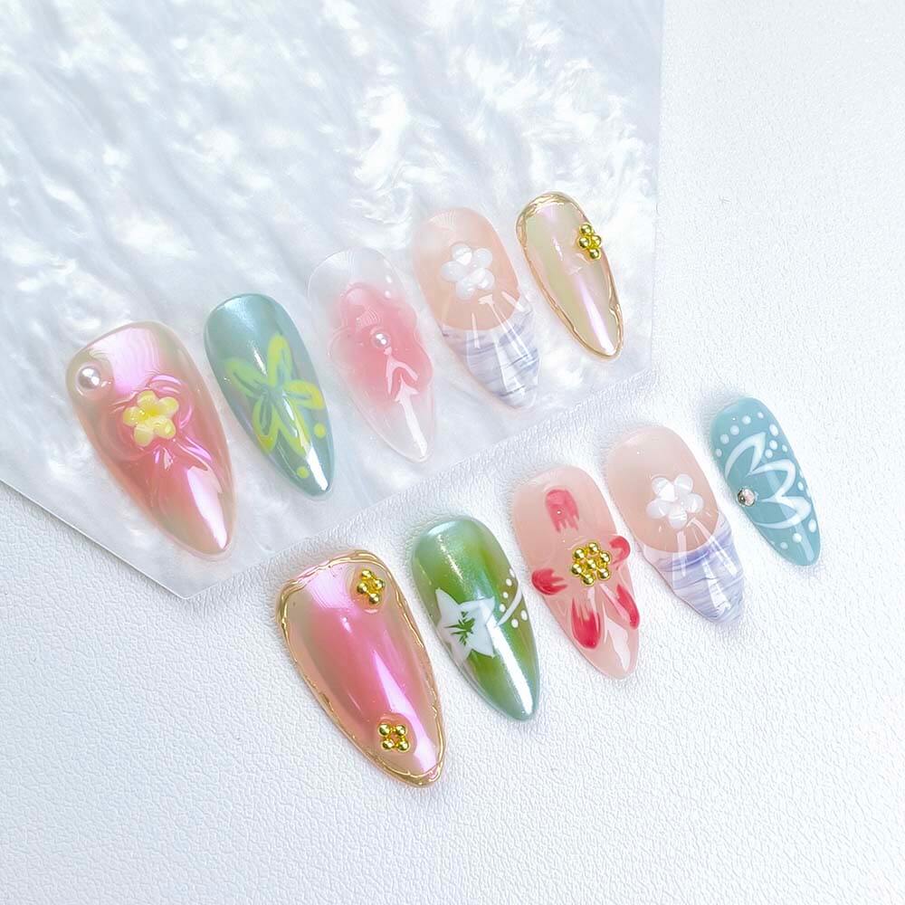 Beauty Art Garden Press On Nails Aurora Tides 139