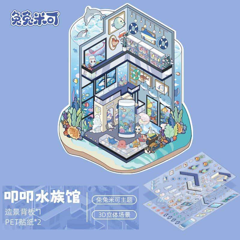 Knock & Create Tales DIY 3D Scene Stickers 4 Cute Miniature Scenes