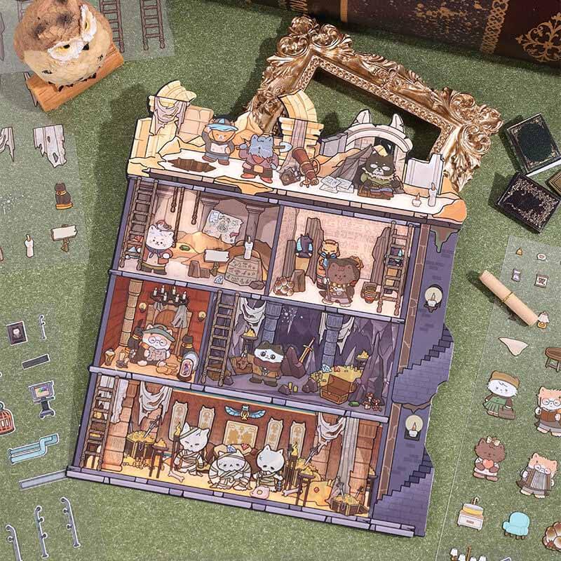The Curious Society DIY 3D Scene Stickers 4 Cute Miniature Scenes(M)