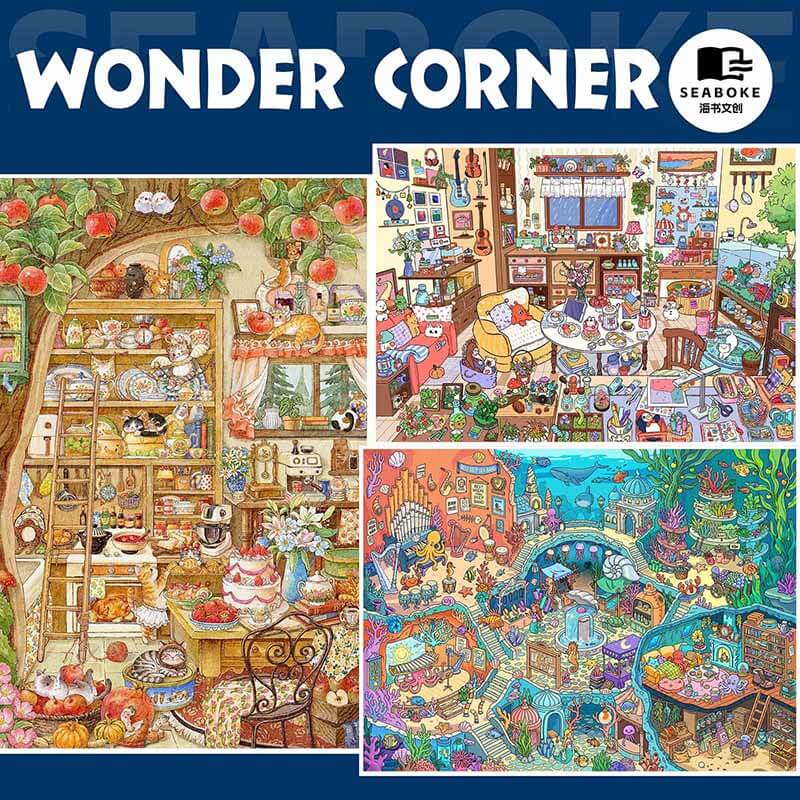 Wonder Corner DIY 3D Scene Stickers With Guide Lines(M&L)