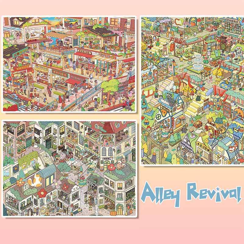 Alley Revival DIY 3D Scene Stickers With Guide Lines(XL)