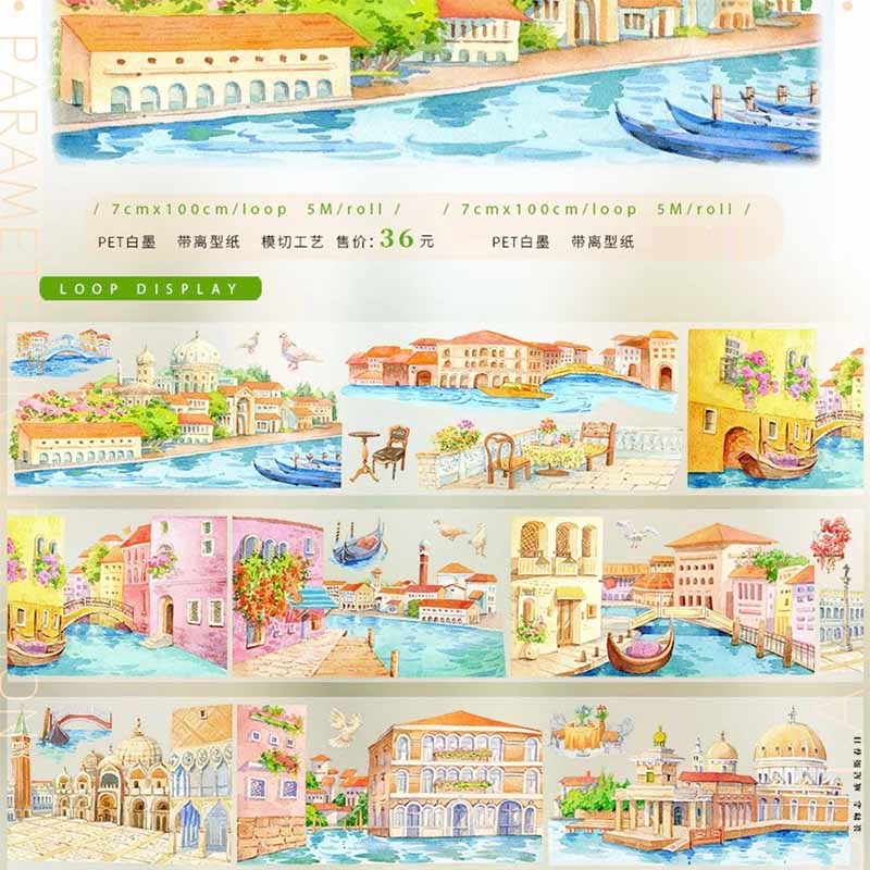 European Spring Garden PET Journal Collage Sticker
