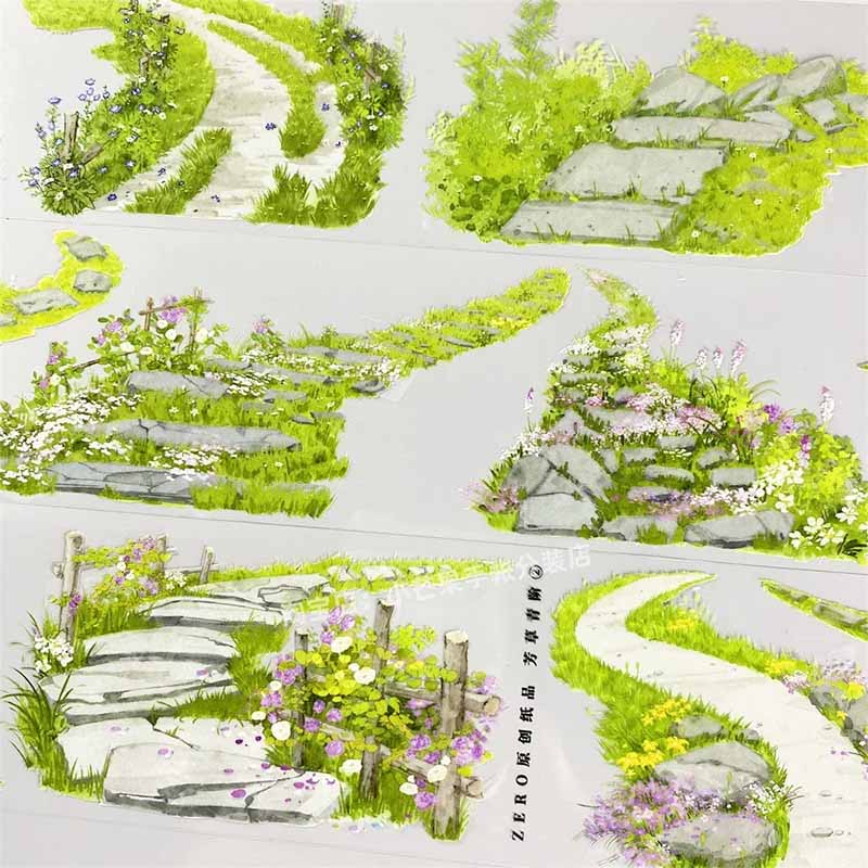 Verdant Garden Steps PET Scene Tape