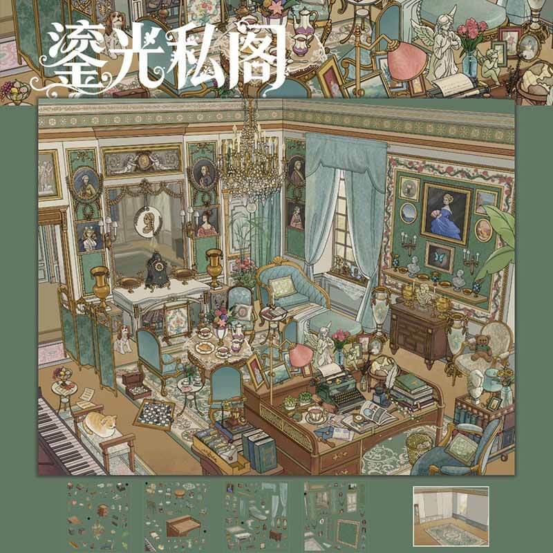 Meadow Melody DIY 3D Scene Stickers With Guide Lines(L)