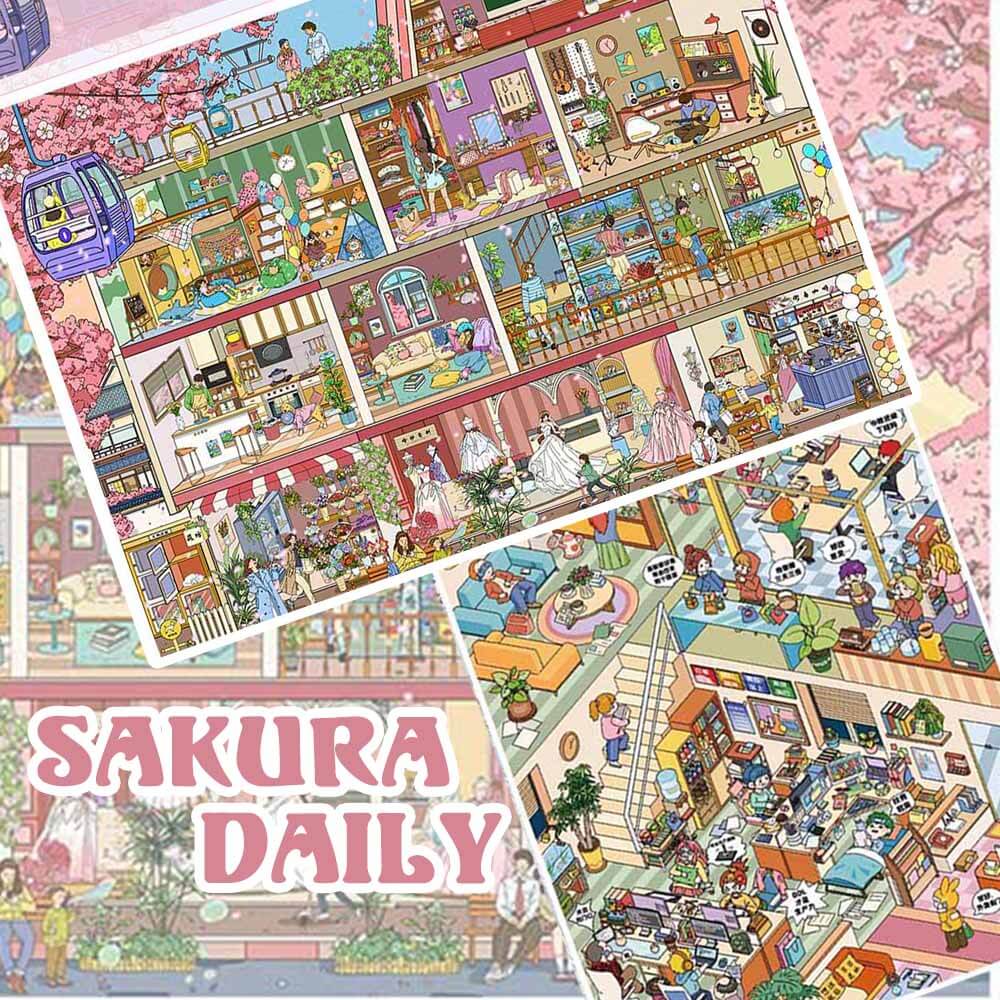 Sakura Daily DIY 3D Scenes Sticker 2 Cute  Scenes(L)