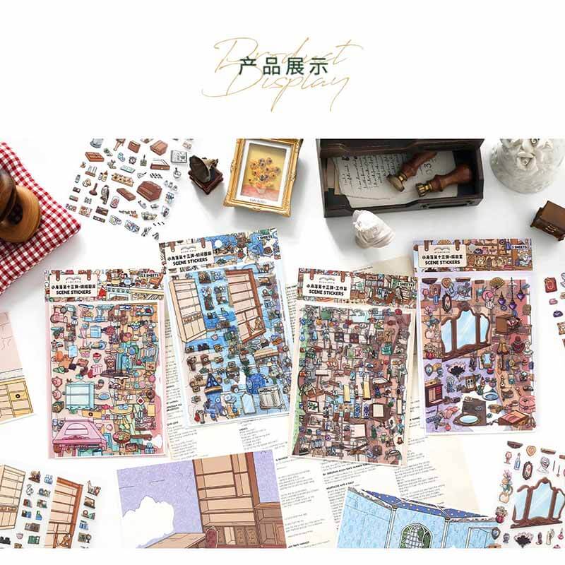 Time Atelier DIY 3D Scene Stickers 4 Cute Miniature Scenes(S)