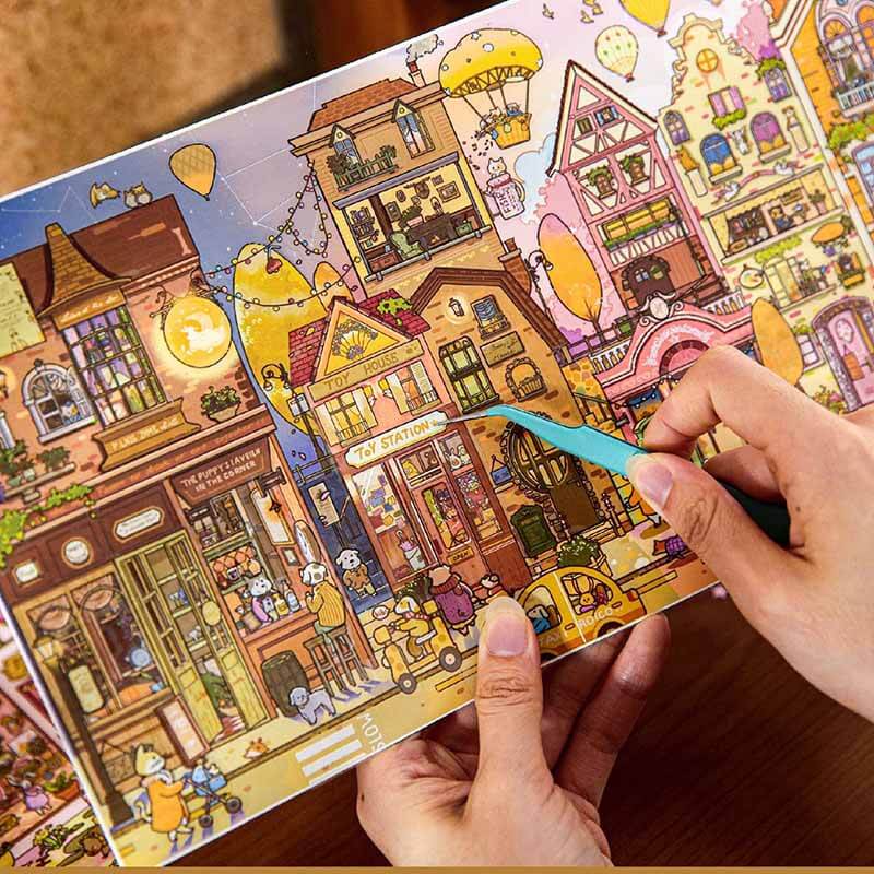 Tail Town DIY 3D Scene Stickers 2 Cute Scenes(XL)