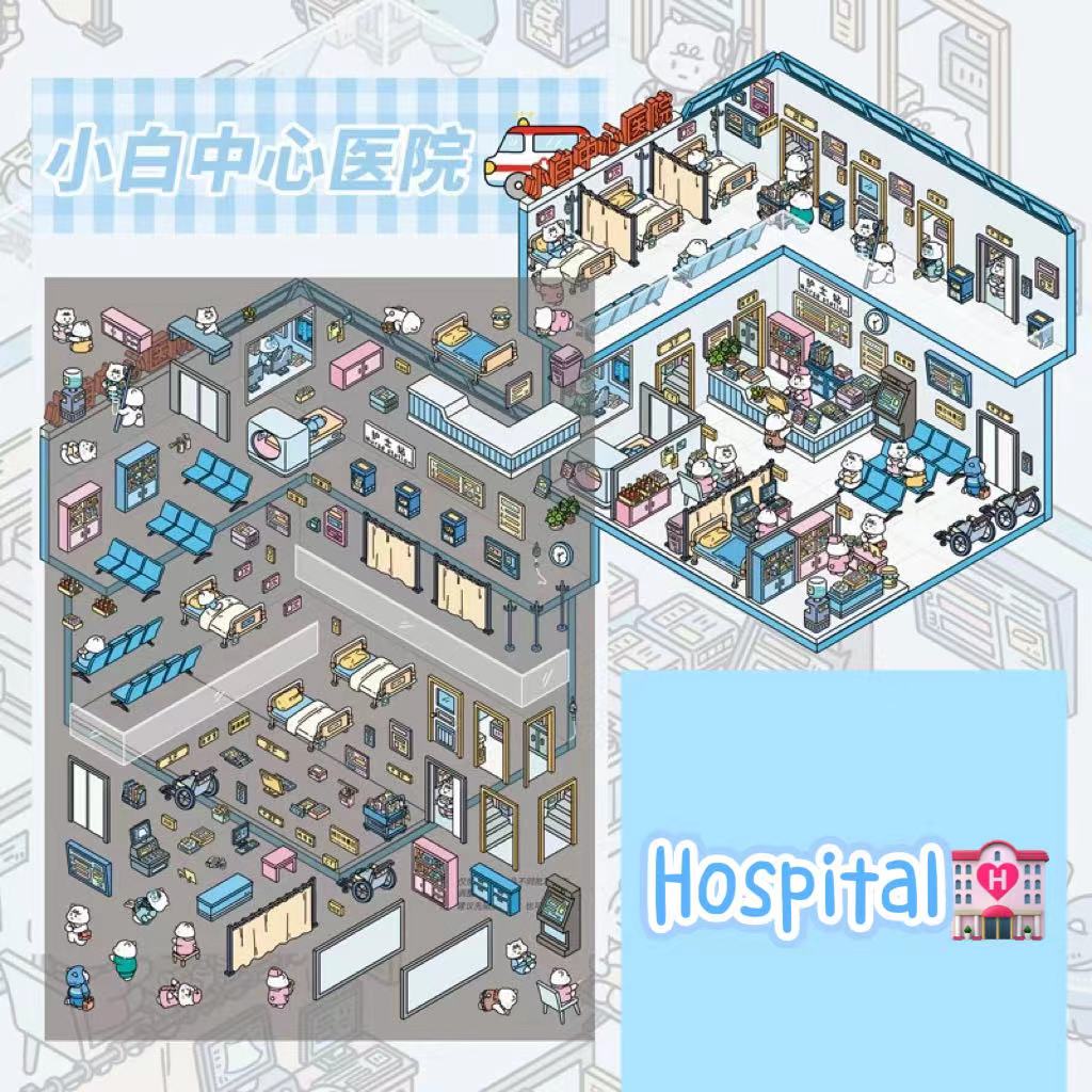 Western City Shop DIY 3D Scene Stickers 6 Cute Miniature Scenes