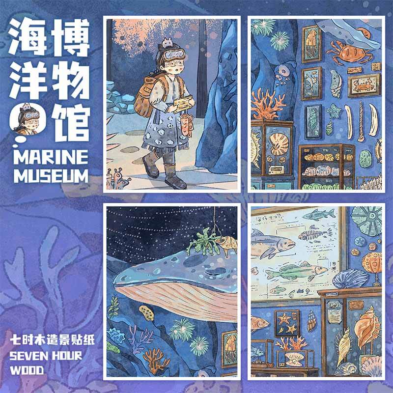Deep Blue Hall DIY 3D Scene Stickers 2 Cute Scenes(L)