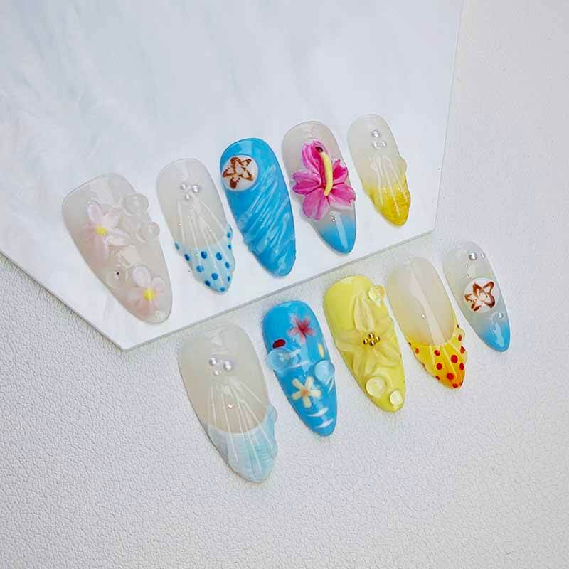 Beauty Art Garden Press On Nails Siren’s Garden 203