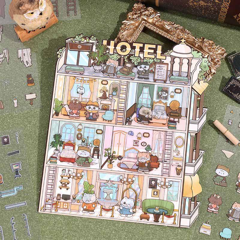 The Curious Society DIY 3D Scene Stickers 4 Cute Miniature Scenes(M)