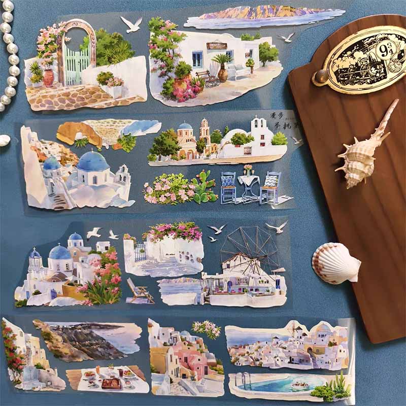 Strolling Through Time PET Journal Collage Sticker