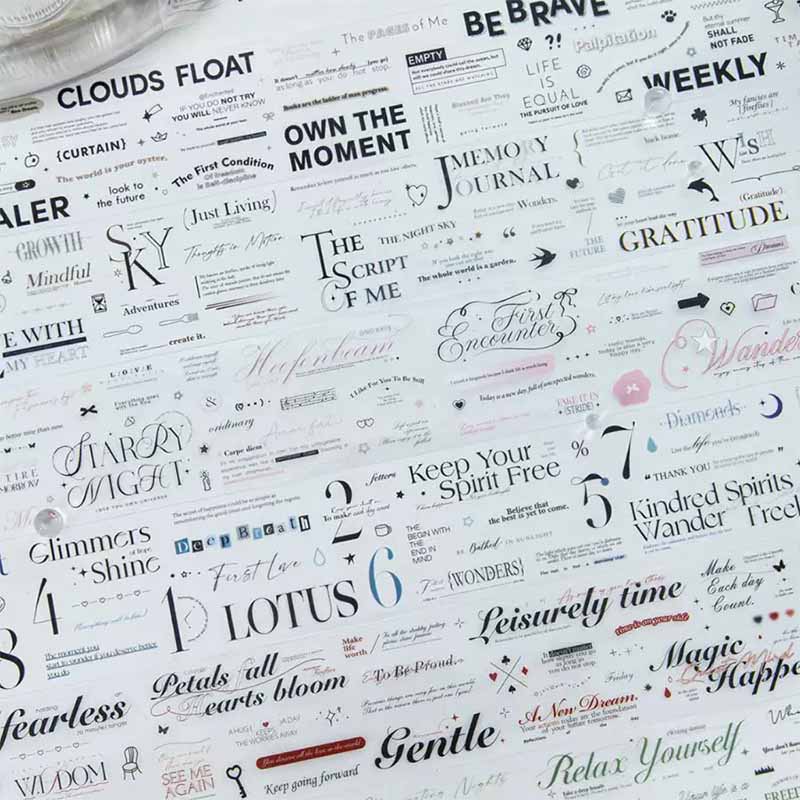 Romantic Handwritten Journal Decoration DIY Tape Stickers