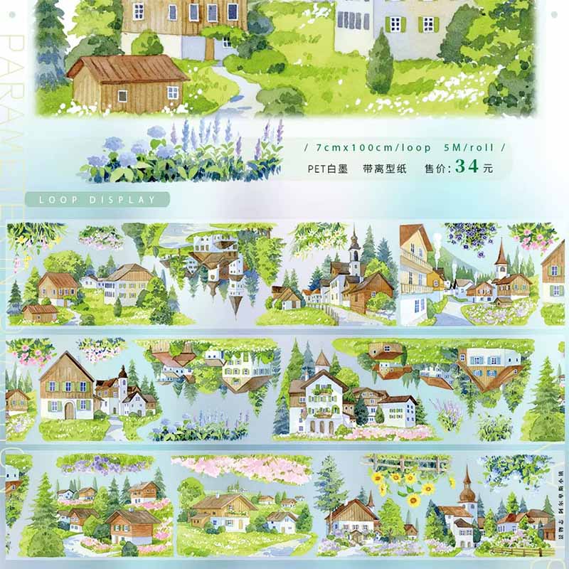 European Charm PET Journal Collage Sticker