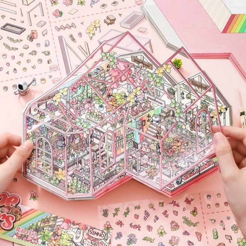 Nature Diaries DIY 3D Scene Stickers 2 Cute Miniature Scenes(L)