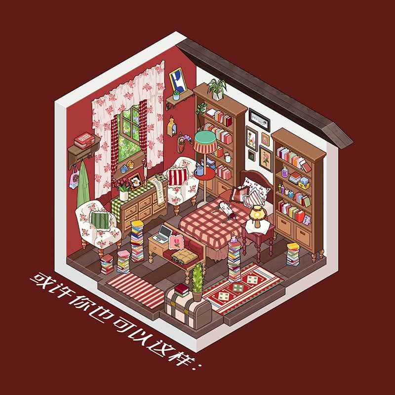 Feld Town DIY 3D Scene Sticker Collection - 6 Cute Miniature Scenes