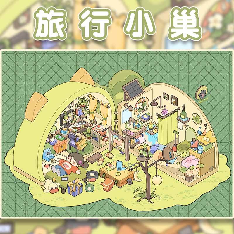 Travel Moments DIY 3D Sticker 3 Cute Miniature Scenes(L)