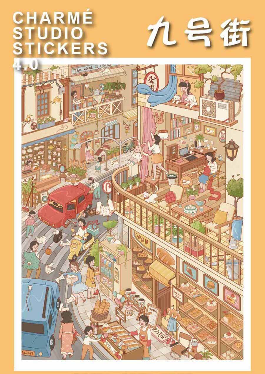 Neighborhood Life DIY 3D Scene Stickers 2 Cute Scenes(xL)