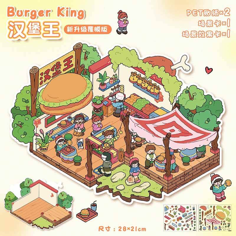 Creative Life DIY 3D Scene Stickers Lovely 2 Miniature Scenes