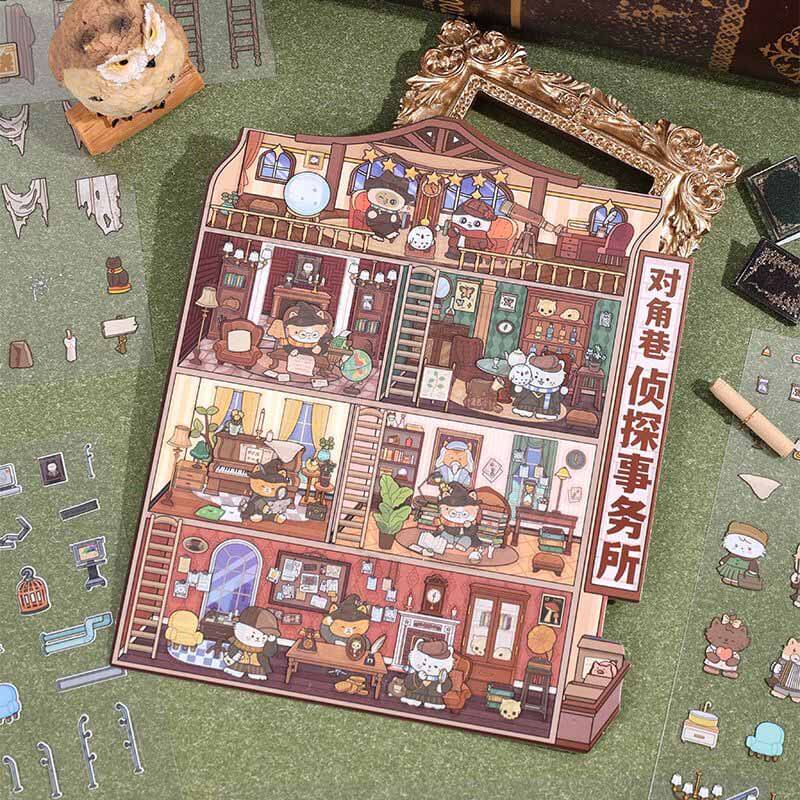 The Curious Society DIY 3D Scene Stickers 4 Cute Miniature Scenes(M)